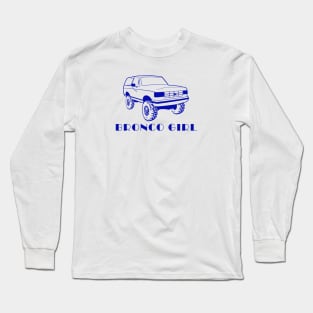 Bronco Girl 1987-1991 Dark Blue Print Long Sleeve T-Shirt